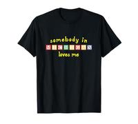 Somebody in Michigan Loves Me with Kids Building Blocks T-Shirt