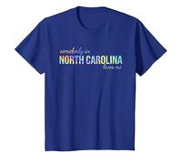 Somebody in North Carolina Loves Me Someone in NC Souvenir T-Shirt, Youth, Royal Blue, Small