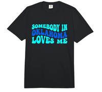 Somebody in Oklahoma Loves Me Modern Boho Vibe Comfort Colors Adult Heavyweight T-Shirt