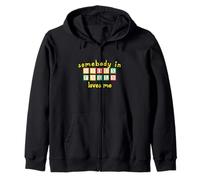 Somebody In Sioux Falls Loves Me with Kids Building Blocks Zip Hoodie