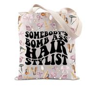 Somebody's Bomb Hair Stylist Gift Barber Hair Stylist Appreciation Gift Hair Salon Dresser Tote Bag (HAIR STYLIST tote uk)
