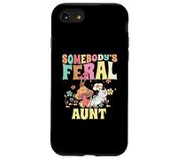 Somebody's Feral Aunt Mushroom Cat Wild Auntie Groovy Floral Case for iPhone SE (2020) / 7/8