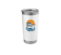 Somebody's Feral Captain Grumpy Pontoon King Motorboating Stainless Steel Insulated Tumbler