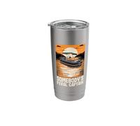 Somebody's Feral Captain Grumpy Pontoon King Motorboating Stainless Steel Insulated Tumbler