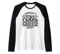 Somebody's Feral Cheer Mama Wild Mom Spirit Raglan Baseball Tee
