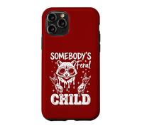 Somebody's Feral Child Funny Raccoon Rock and Roll Toddler Case for iPhone 11 Pro