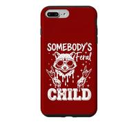 Somebody's Feral Child Funny Raccoon Rock and Roll Toddler Case for iPhone 7 Plus/8 Plus