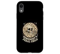 Somebody's Feral Child Retro Skull Rock On Case for iPhone XR