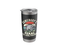 Somebody's Feral Ex-Girlfriend Retro Groovy Couple Break Up Stainless Steel Insulated Tumbler
