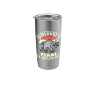 Somebody's Feral Ex-Girlfriend Retro Groovy Couple Break Up Stainless Steel Insulated Tumbler