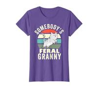 Somebody's Feral Granny Wild Grandma Retro Cat Family T-Shirt