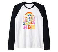Somebody's Loud Mouth Soccer Mom Bball Quotes Groovy Raglan Baseball Tee