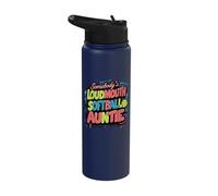 Somebody's Loudmouth Softball Auntie Stainless Steel Insulated Water Bottle
