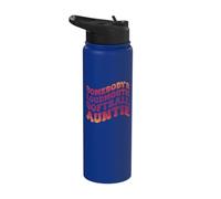 Somebody's Loudmouth Softball Auntie Stainless Steel Insulated Water Bottle