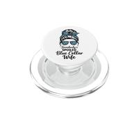 Somebody's Spoiled Blue Collar Wife Trendy Groovy Quotes PopSockets PopGrip for MagSafe