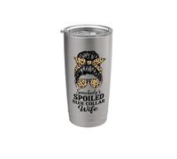 Somebody's Spoiled Blue Collar Wife Trendy Groovy Quotes Stainless Steel Insulated Tumbler