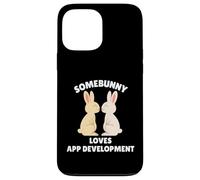 Somebunny Loves App Development Cute Easter Bunny Developer Case for iPhone 13 Pro Max