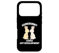 Somebunny Loves App Development Cute Easter Bunny Developer Case for iPhone 17 Pro