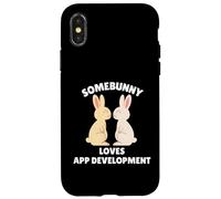 Somebunny Loves App Development Cute Easter Bunny Developer Case for iPhone X/XS