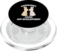 Somebunny Loves App Development Cute Easter Bunny Developer PopSockets PopGrip for MagSafe