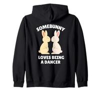 Somebunny Loves Being a Dancer Cute Easter Bunny Job Gift Zip Hoodie