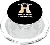 Somebunny Loves Being a Mediator Cute Easter Bunny Job Gift PopSockets PopGrip for MagSafe