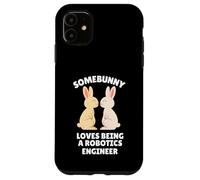 Somebunny Loves Being a Robotics Engineer Cute Easter Bunny Case for iPhone 11