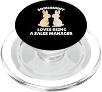 Somebunny Loves Being a Sales Manager Cute Easter Bunny Job PopSockets PopGrip for MagSafe