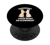 Somebunny Loves Being an Economist Cute Easter Bunny Job PopSockets Adhesive PopGrip