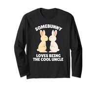 Somebunny Loves Being The Fun Uncle Easter Bunny Gift Long Sleeve T-Shirt