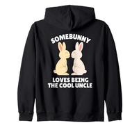 Somebunny Loves Being The Fun Uncle Easter Bunny Gift Zip Hoodie