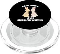 Somebunny Loves Biography Writing Cute Easter Bunny Gift PopSockets PopGrip for MagSafe