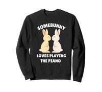 Somebunny Loves Playing Piano Cute Easter Bunny Pianist Gift Sweatshirt