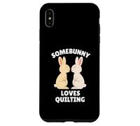 Somebunny Loves Quilting Cute Easter Bunny Quilter Gift Case for iPhone XS Max