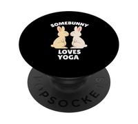 Somebunny Loves Yoga Cute Easter Bunny Yogi Yoga Lover Gift PopSockets Adhesive PopGrip