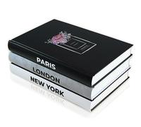 SOMEDA® Decorative Books Set of 3 Paris London New York Real Books with Blank Pages for Living Room Coffee Table or Shelf