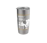 Somehow I Manage Funny Humor Sarcastic Quotes Gift Ideas Stainless Steel Insulated Tumbler