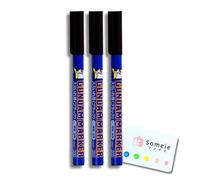 Someie GSI Creos Panel Line Marker GM01 Black 3-pack & Sticky Note Set