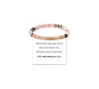 Someki Dont Let The Hard Days Win Bracelet for Women Men Adjustable Engraved Bracelet Stainless Steel Tube Inspirational Little Words Project Gifts for Hard Times Jewelry Stocking Stuffers, Alloy, no