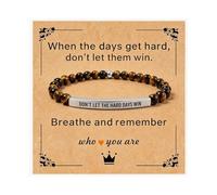 Someki Dont Let The Hard Days Win Bracelet for Women Men Engraved Beaded Bracelet Motivational Inspirational Bracelets Inspirational Gifts for Hard Times Jewelry Gift, Large, no gemstone