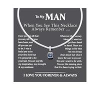 Someki To My Man Necklace Snake Chain Mens Pendant Necklace Gifts for Men Birthday Anniversary Inspirational Gifts for Husband, Zinc, No Gemstone