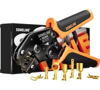 SOMELINE Non-Insulated Open Terminal Crimping Tool, AWG 24-14 Ratcheting Crimper, Wire Crimping Tool, for Molex TE Series Non-Insulated Terminal Connectors