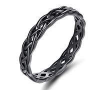 SOMEN TUNGSTEN 925 Sterling Silver Celtic Knot Eternity Band Ring Engagement Wedding Band 4mm Size 3-13, Metal
