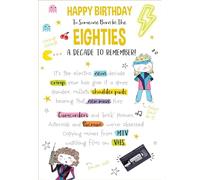 Someone Born in the EIGHTIES 80's A Decade To Remember 1980-1989 Birthday Greeting Card Blast From The Past (Eighties 80's)