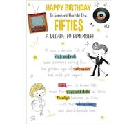 Someone Born in the FIFTIES 50's A Decade To Remember 1950-1959 Birthday Greeting Card Blast From The Past (Fifties 50s)