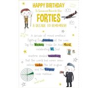 Someone Born in the FORTIES 40's A Decade To Remember 1940-1949 Birthday Greeting Card Blast From The Past (Forties 40s)