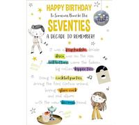 Someone Born in the SEVENTIES 70's A Decade To Remember 1970-1979 Birthday Greeting Card Blast From The Past (Seventies 70s)