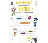 Someone Born in the SIXTIES 60's A Decade To Remember 1960-1969 Birthday Greeting Card Blast From The Past (Sixties 60s)