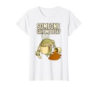 Someone Gave Me Decaf Funny Coffee Frog Humor Addict Day Value Graphic T-Shirt, Women, White, L