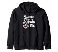 Someone In Armenia Loves Me Long Distance Zip Hoodie